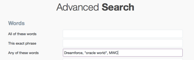 Twitter Advanced Search