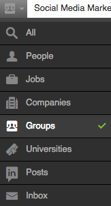 Groups Search on LinkedIn